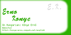 erno konye business card